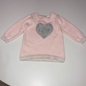Bloomie’s Baby Pink and silver heart sweater